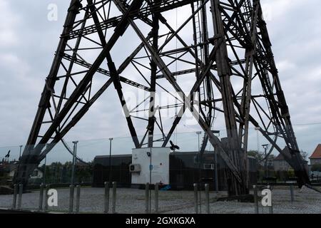 Gliwice, Polen - 25. September 2021. Gliwice Funkturm und Sender. Hier inszenierte die deutsche SS einen polnischen Angriff, der später als Rechtfertigung benutzt wurde Stockfoto