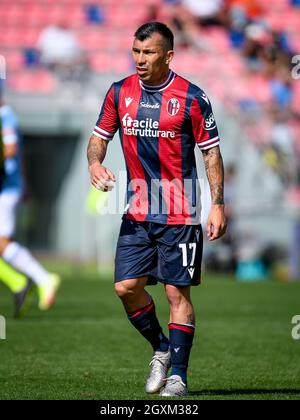 Bologna, Italien. Oktober 2021. Gary Medel (Bologna) Porträt während Bologna FC vs SS Lazio, italienische Fußballserie A Spiel in Bologna, Italien, Oktober 03 2021 Quelle: Independent Photo Agency/Alamy Live News Stockfoto