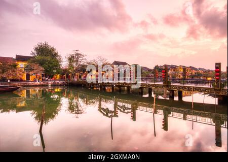 Bridge of Lights at Dusk, Hoi an, Vietnam Stockfoto