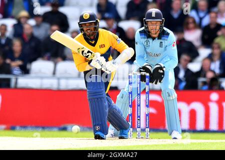 Sri Lankas Dhananjaya de Silva Fledermäuse Stockfoto