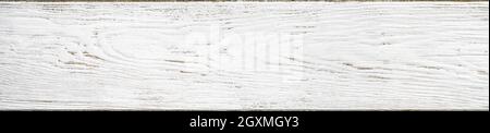Holz Textur Hintergrund aus Scheune, Draufsicht. Rustikale weiße Holzdiele mit Naturkorn und Muster. Lackierte leichte lange Platte aus altem Holztisch oder fe Stockfoto