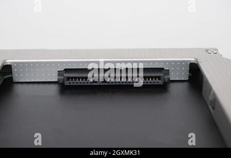 SATA-Anschluss für Computer-Festplatten- oder ssd-Anschluss Stockfoto