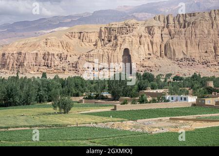 Die Buddhas des Bamiyan-Tals, Afghanistan Stockfoto