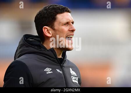 Huddersfield Town Hausmeister Manager Mark Hudson reagiert auf die Touchline Bild ©lizenziert für i-Images Picture Agency. 20/01/2019. Huddersfield, Großbritannien. Huddersfield Town / Manchester City - Premier League. John Smith's Stadium. Bild von Anthony Devlin / i-Images Stockfoto