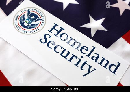 US Department of Homeland Security Human Rights Stockfoto