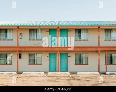 Ein Motel an der Route 66 in Tucumcari, New Mexico Stockfoto