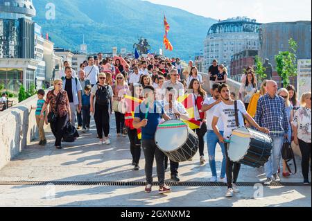 Internationale Folklore Festival, Weltjugendtag, Skopje, Mazedonien Stockfoto