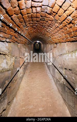 Kasematten, kugelsichere Verteidigungspassagen in Bastionen der Nürnberger Kaiserburg, der Altstadt von Seebald, Nürnberg, Mittelfranken, Franken Stockfoto