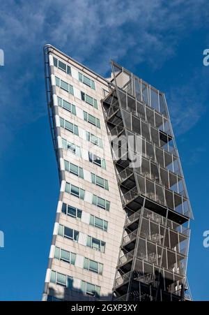 Schild, Schild, Anhang zum Gasometer-B-Gebäude, Simmers, Wien, Österreich Stockfoto