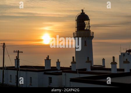 Lighthouse, Dunnet Head, Nordküste, Schottland, Vereinigtes Königreich Stockfoto