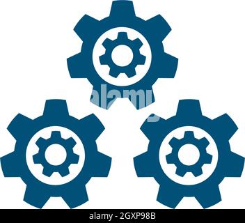 Zahnradsymbol Vorlage Vektor Symbol Illustration Design Stock Vektor