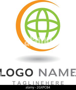 Vorlage für Logo-Vektorgrafiken für Globe-Ilustration Stock Vektor