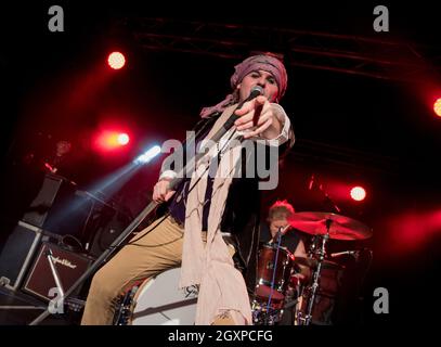 Die Quireboys (Spike) live in einem Konzert im Birmingham The Mill, 08. Dezember 2019. Live-Musikfotografie. Stockfoto