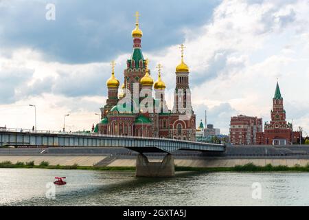 Verkündigungsturm und Kathedrale der Verkündigung der Seligen Jungfrau. Yoshkar-Ola. Russland Stockfoto