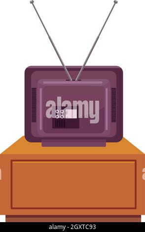 Retro-tv-Gerät Stock Vektor
