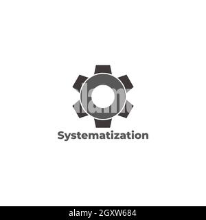 Zahnrad einfacher Symbolvektor des Systems Stock Vektor