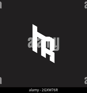 Buchstabe hr 3d flache Konstruktion Design geometrische Logo Vektor Stock Vektor