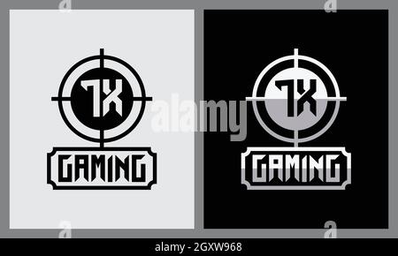 Ursprüngliche abstrakte 7x Gaming Logo Design Vektor Vorlage. Stock Vektor