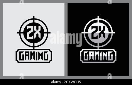 Ursprüngliche abstrakte 2x Gaming Logo Design Vektor-Vorlage. Stock Vektor