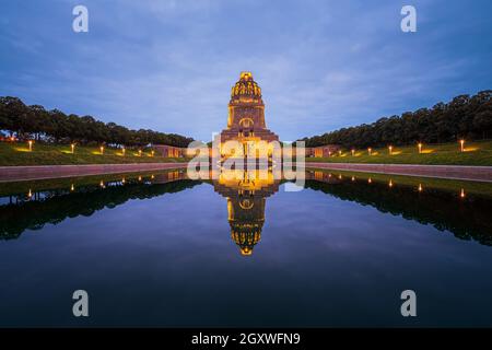 Das Völkerschlachtdenkmal ist ein Denkmal in Leipzig, Deutschland, zur Leipziger Schlacht von 1813, auch bekannt Stockfoto