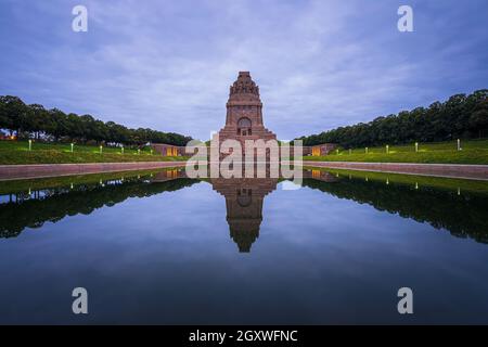 Das Völkerschlachtdenkmal ist ein Denkmal in Leipzig, Deutschland, zur Leipziger Schlacht von 1813, auch bekannt Stockfoto