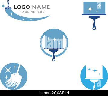 Vektorvorlage für das Cleaner-Logo Stock Vektor