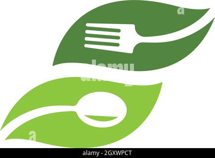 Vorlage für das Logo für gesunde Lebensmittel Stock Vektor