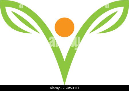 Die Logos der grünen Blatt ökologie Natur element Vektor icon Stock Vektor