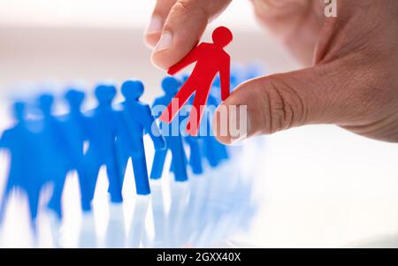 Profilauswahl Und Rekrutierung Von Idealen Kunden Oder Kandidaten Stockfoto