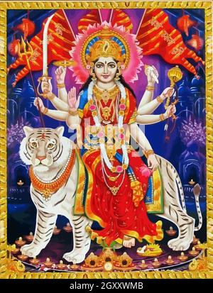 Gott Surya Macht der Sonne darstellung der hinduismus Mythen Stockfoto