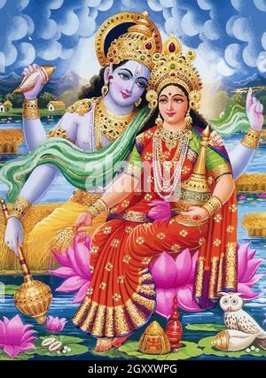 Gott Surya Macht der Sonne darstellung der hinduismus Mythen Stockfoto