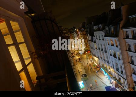 Paris, Quartier Montorgueil, Rue St-Denis Stockfoto