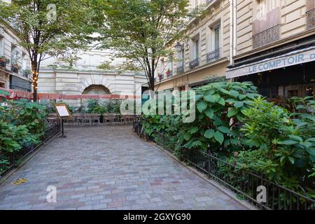 Paris, Rue du Tresor Stockfoto