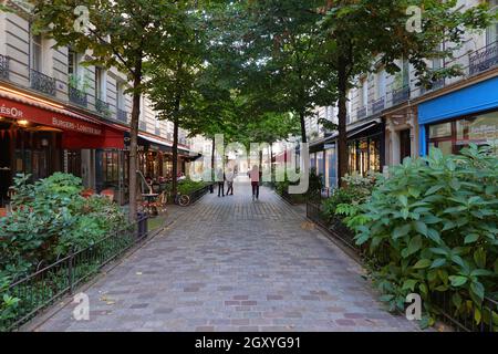 Paris, Rue du Tresor Stockfoto