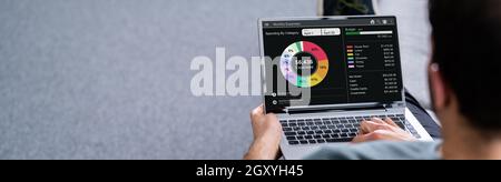 Money Budget Und Expense Tracker App Kostenplanung Stockfoto