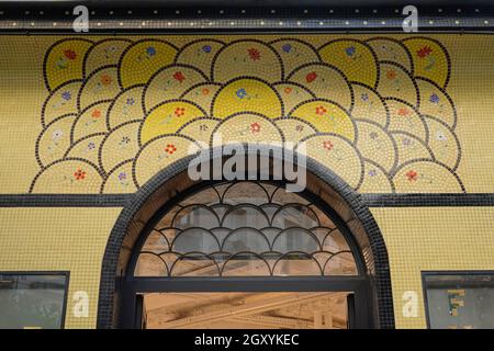 Paris, Art Deco Architektur, Rue Ferdinand Duval Stockfoto