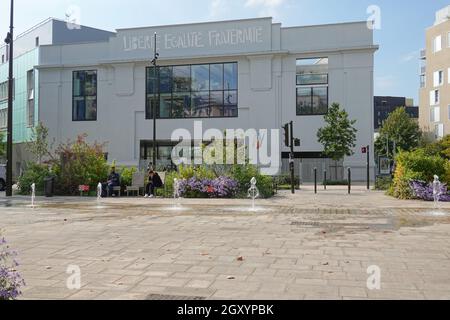 Boulogne-Billancourt, Place Jules Guesde Stockfoto