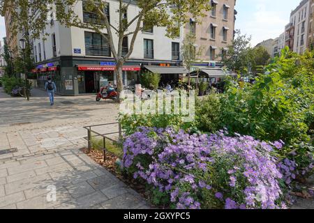 Boulogne-Billancourt, Place Jules Guesde Stockfoto