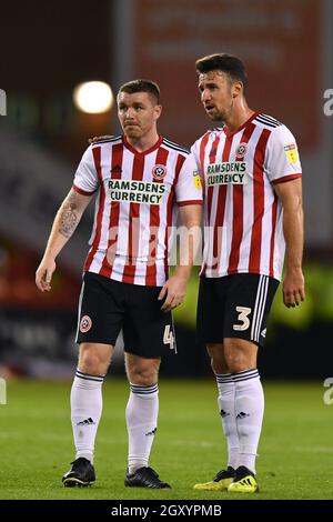 John Fleck von Sheffield United (links) und Enda Stevens von Sheffield United (rechts) Stockfoto