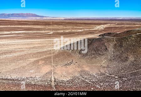 Geoglyphen und Linien von Nazca in Peru Stockfoto