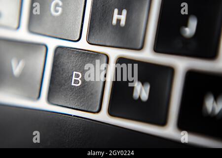 Abbildung einer eleganten Computertastatur. Drehort: Präfektur kanagawa, Yokohama-Stadt Stockfoto