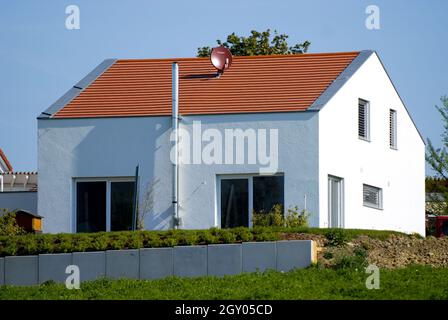 neu erbautes Einfamilienhaus, Deutschland Stockfoto