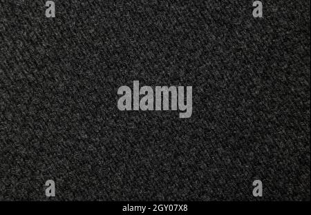 Schwarze Stoff Textur, Stoffmuster Hintergrund. Stockfoto