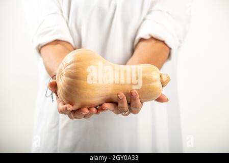 Die Früchte des Gemüsegartens: Der Kürbis Stockfoto