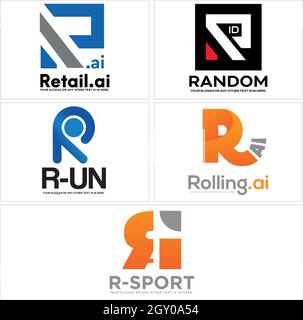 Logo im Buchstaben R Sport Stock Vektor