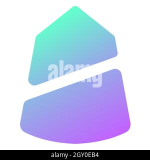 Apricot Finance Logo Icon Defi Protokoll auf der Solana Blockchain isoliert auf weiß. Vektorgrafik. Stockfoto