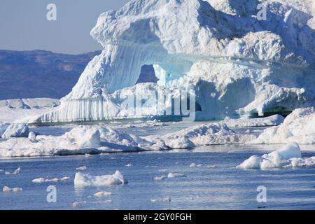 Fantastische Eisbergszenerie in Disko Bay Stockfoto