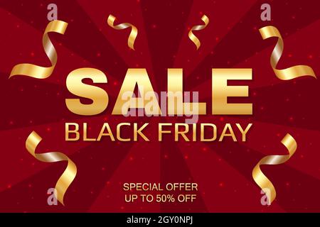Black friday Sale Promotion abstrakte Banner Vorlage. Stock Vektor