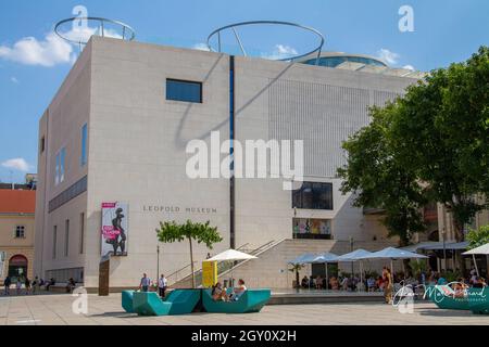 Wien, Österreich, 23. Juli 2021. Das Leopold Museum beherbergt die weltweit größte Gemäldesammlung von Egon Schiele. Stockfoto