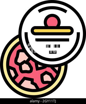 Abbildung des Symbols für die Farbe des Salzbehälters im Bad Stock Vektor